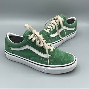 Womens Vans Green Old Skool Casual Sneaker Shoes